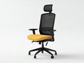 Ergonomic Mesh Office Chair with Adjustable Headrest and Armrests, Yellow/Black, 25.6 in W x 25.6 in D x 45.3-49.2 in H