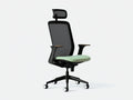 Ergonomic High-Back Mesh Office Chair with Adjustable Headrest, Mint Green PU Seat, 26 x 26 x 46-50 in