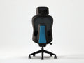 Ergonomic High-Back Mesh Office Chair with Adjustable Headrest, Lumbar Support and Armrests, Black/Blue, 27.6 x 27.6 x 46.5-50.4 in