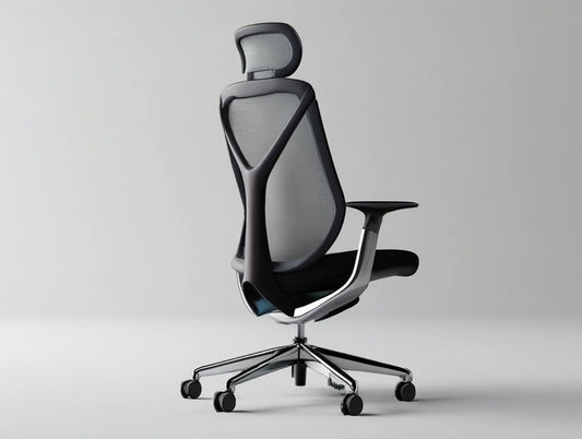 Ergonomic High-Back Mesh Office Chair with Adjustable Headrest, Black/Gray/Silver, 26.4 x 26.4 x 47.2-51.2 in.